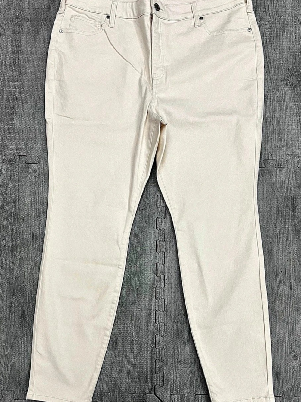 Terra & Sky 18W Skinny Cream Jeans